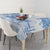 Custom Japan Football Tablecloth Go Samurai Blue Sakura Tokyo Style