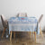 Custom Japan Football Tablecloth Go Samurai Blue Sakura Tokyo Style