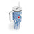 Custom Japan Football Tumbler With Handle Go Samurai Blue Sakura Tokyo Style