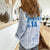 Custom Japan Football Women Casual Shirt Go Samurai Blue Sakura Tokyo Style
