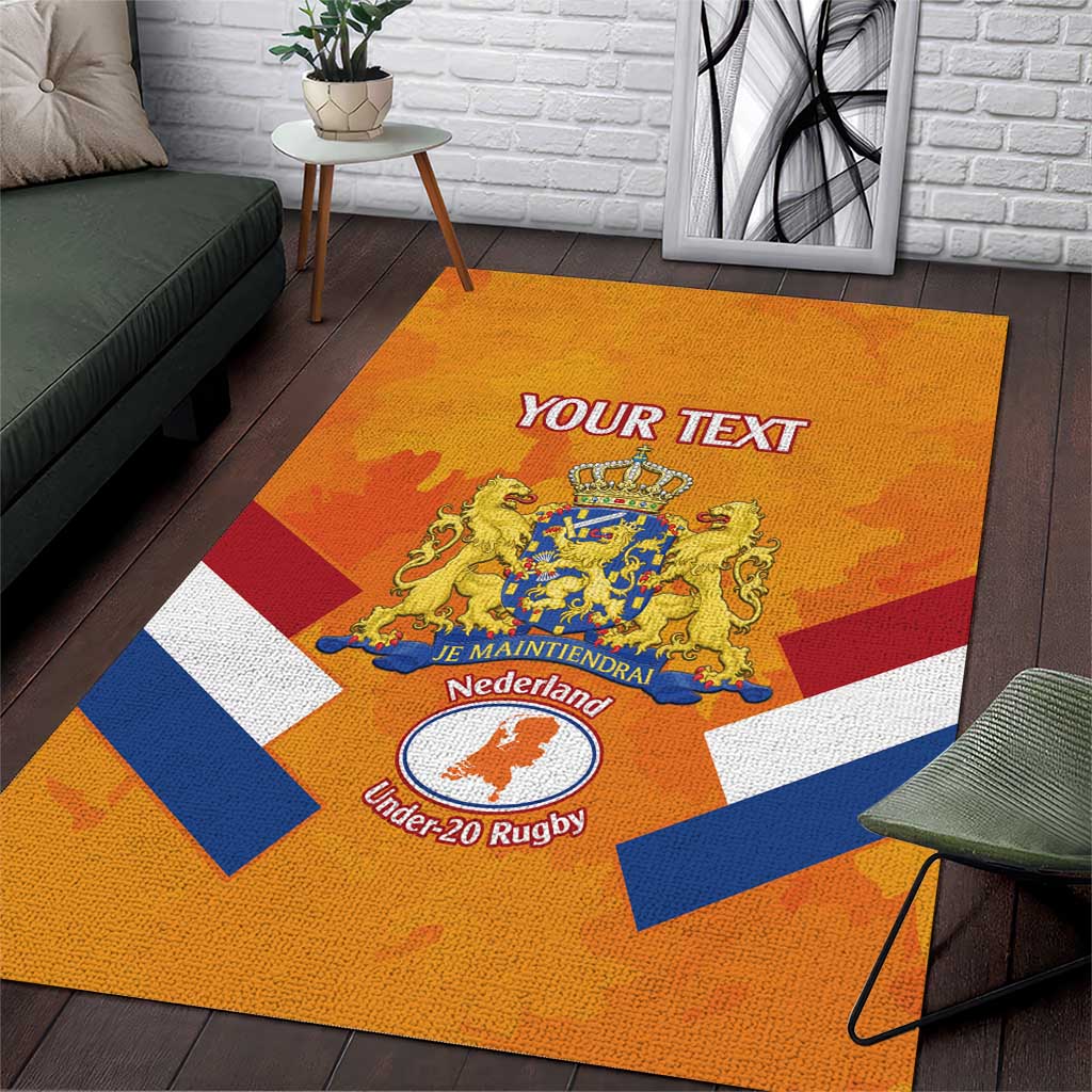 Custom Netherlands Rugby Area Rug 2024 Go Champions Nederland - Wonder Print Shop