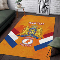 Custom Netherlands Rugby Area Rug 2024 Go Champions Nederland - Wonder Print Shop