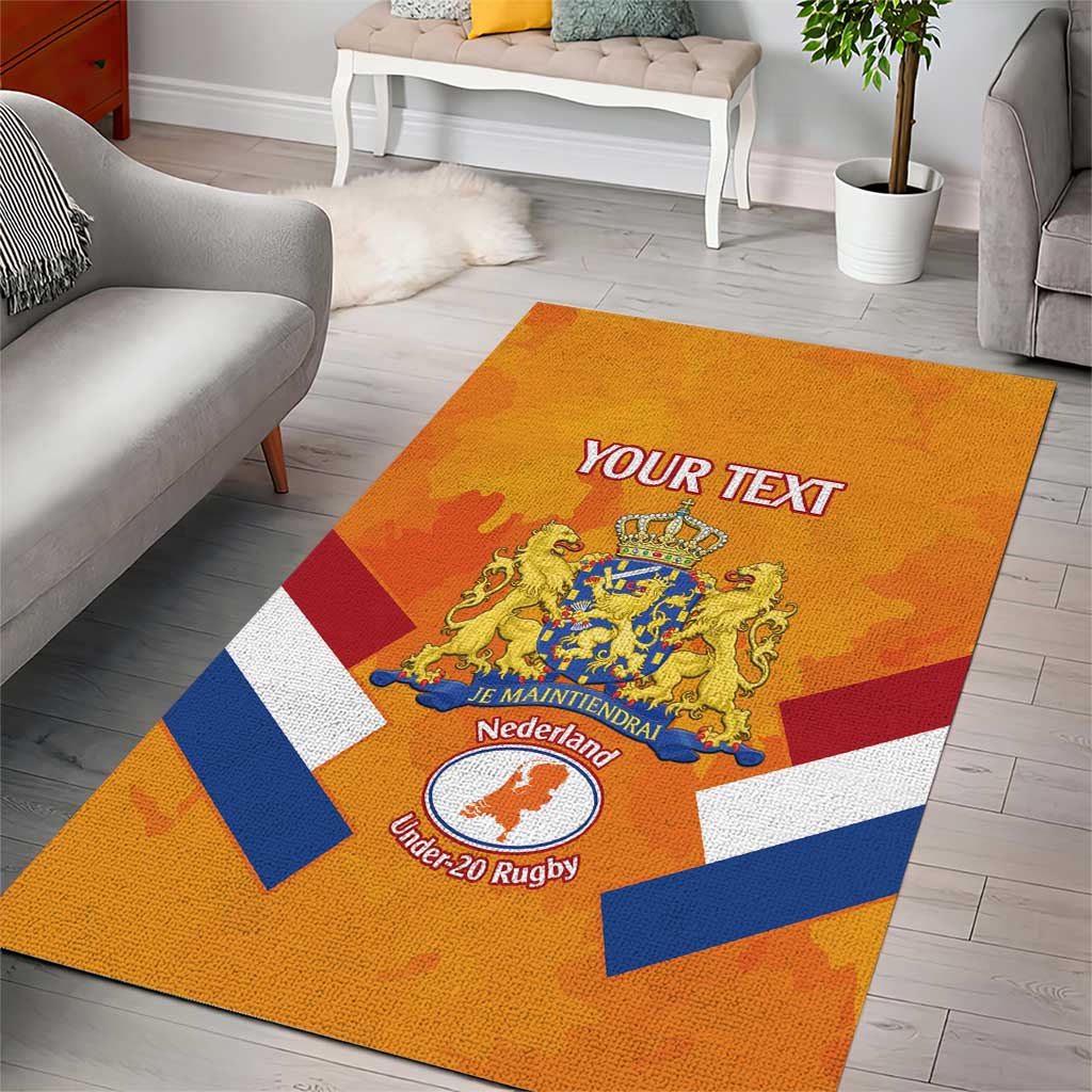 Custom Netherlands Rugby Area Rug 2024 Go Champions Nederland - Wonder Print Shop