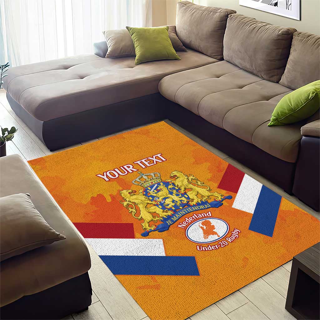 Custom Netherlands Rugby Area Rug 2024 Go Champions Nederland - Wonder Print Shop