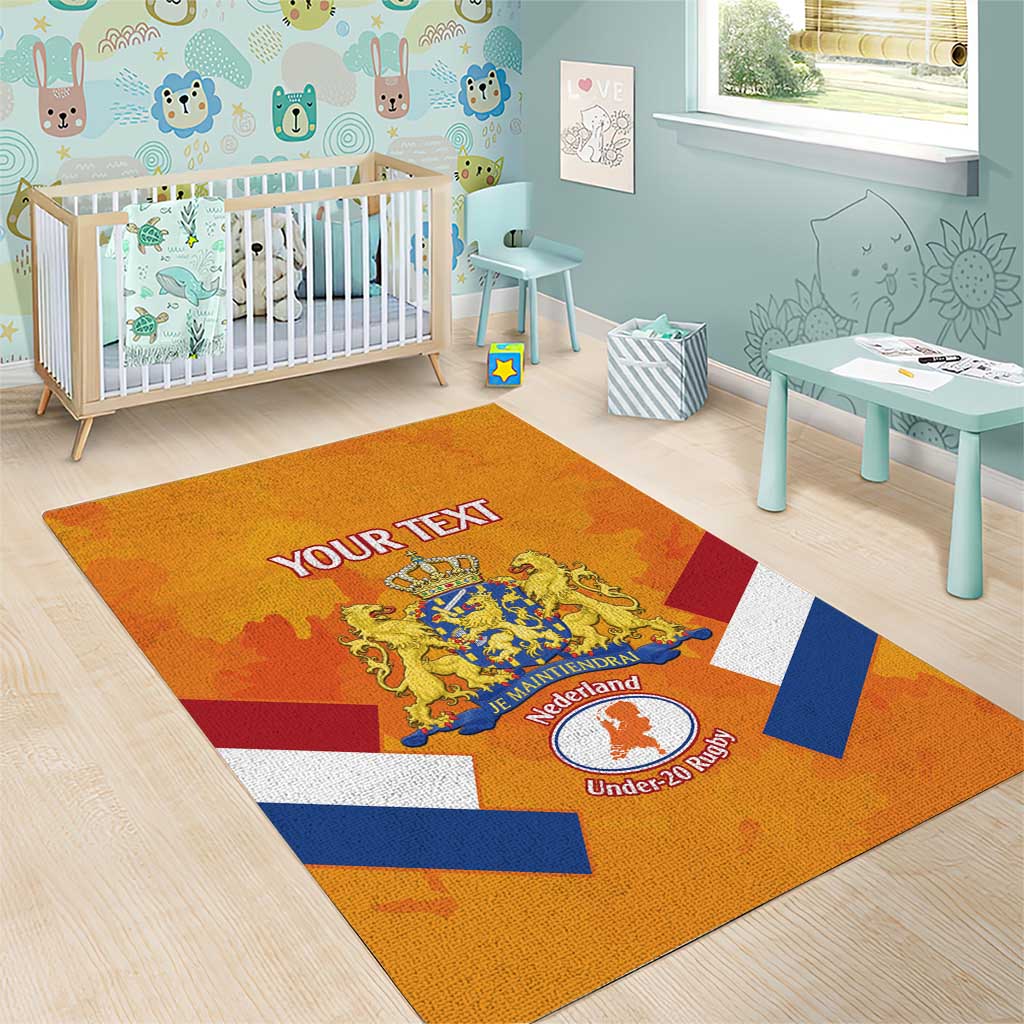 Custom Netherlands Rugby Area Rug 2024 Go Champions Nederland - Wonder Print Shop