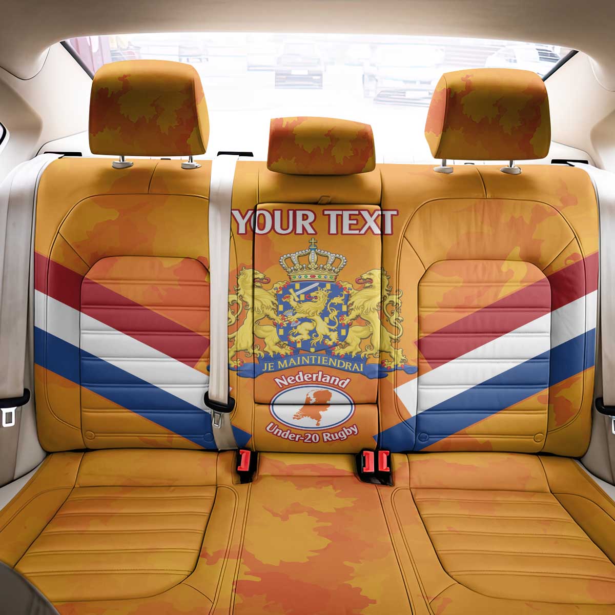 Custom Netherlands Rugby Back Car Seat Cover 2024 Go Champions Nederland - Wonder Print Shop