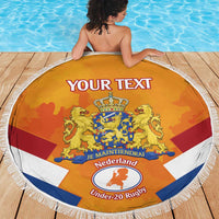 Custom Netherlands Rugby Beach Blanket 2024 Go Champions Nederland - Wonder Print Shop
