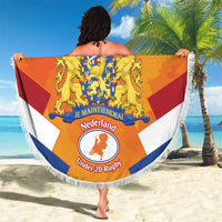 Custom Netherlands Rugby Beach Blanket 2024 Go Champions Nederland - Wonder Print Shop