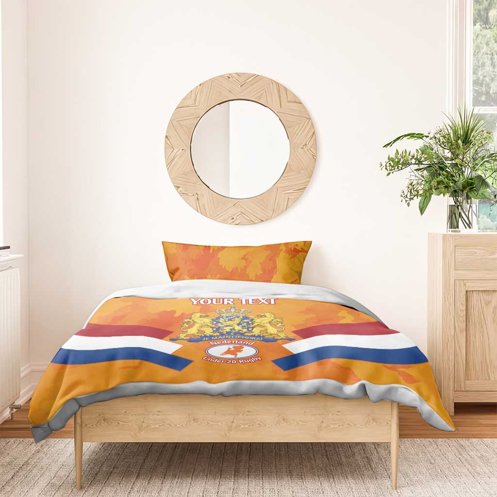 Custom Netherlands Rugby Bedding Set 2024 Go Champions Nederland - Wonder Print Shop