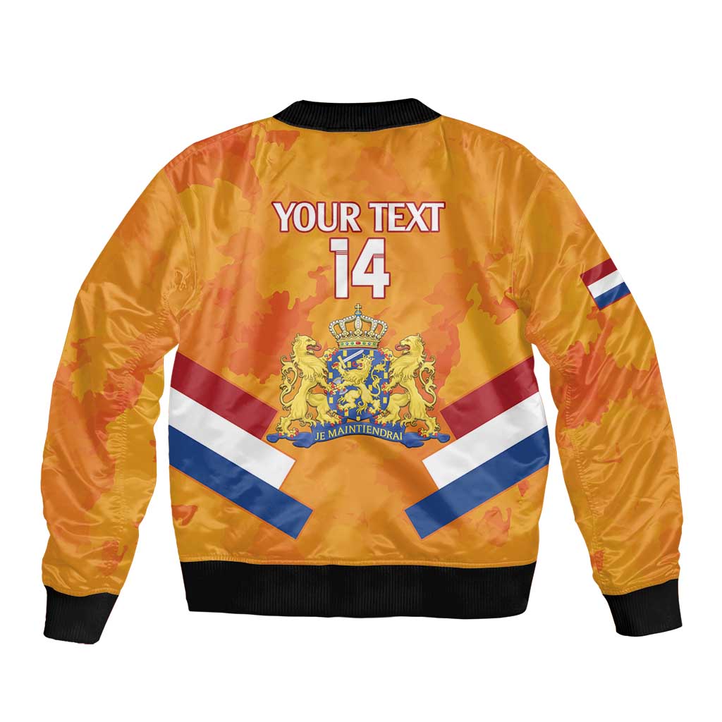 Custom Netherlands Rugby Bomber Jacket 2024 Go Champions Nederland - Wonder Print Shop