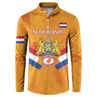 Custom Netherlands Rugby Button Sweatshirt 2024 Go Champions Nederland - Wonder Print Shop