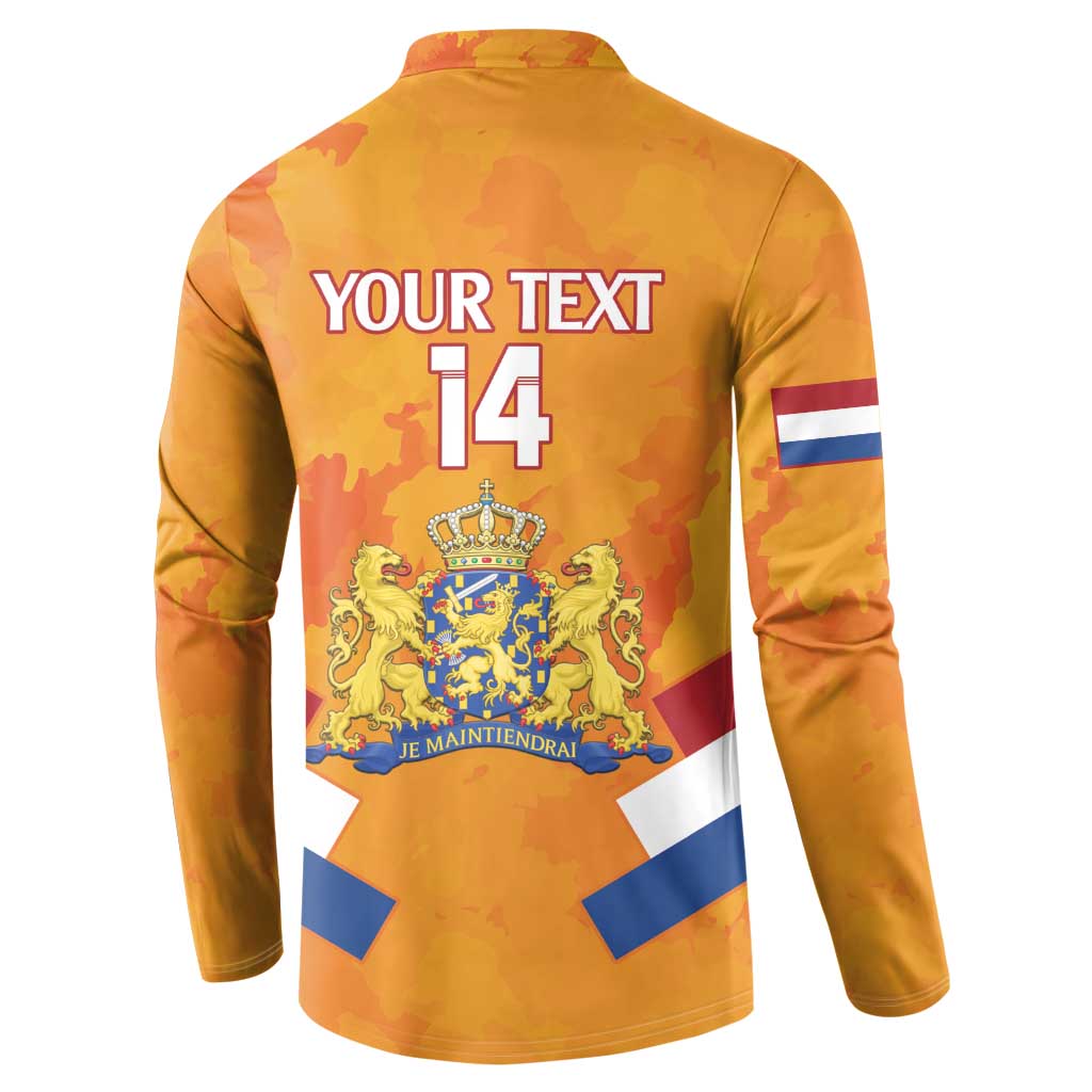 Custom Netherlands Rugby Button Sweatshirt 2024 Go Champions Nederland - Wonder Print Shop