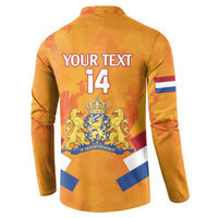 Custom Netherlands Rugby Button Sweatshirt 2024 Go Champions Nederland - Wonder Print Shop