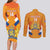 Custom Netherlands Rugby Couples Matching Long Sleeve Bodycon Dress and Long Sleeve Button Shirt 2024 Go Champions Nederland - Wonder Print Shop