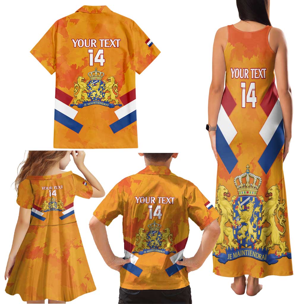 Custom Netherlands Rugby Family Matching Tank Maxi Dress and Hawaiian Shirt 2024 Go Champions Nederland - Wonder Print Shop