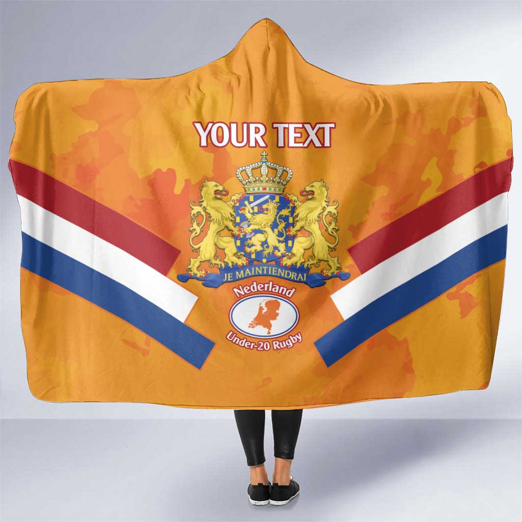 Custom Netherlands Rugby Hooded Blanket 2024 Go Champions Nederland