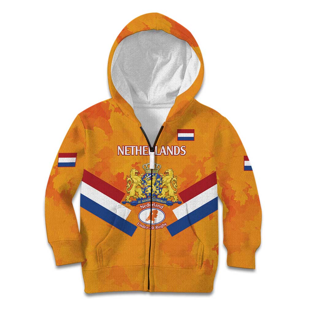 Custom Netherlands Rugby Kid Hoodie 2024 Go Champions Nederland - Wonder Print Shop
