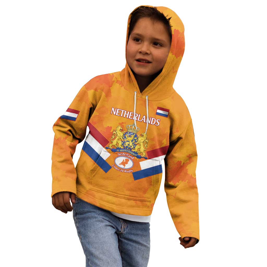 Custom Netherlands Rugby Kid Hoodie 2024 Go Champions Nederland - Wonder Print Shop