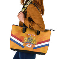 Custom Netherlands Rugby Leather Tote Bag 2024 Go Champions Nederland - Wonder Print Shop