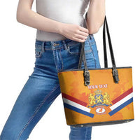 Custom Netherlands Rugby Leather Tote Bag 2024 Go Champions Nederland - Wonder Print Shop