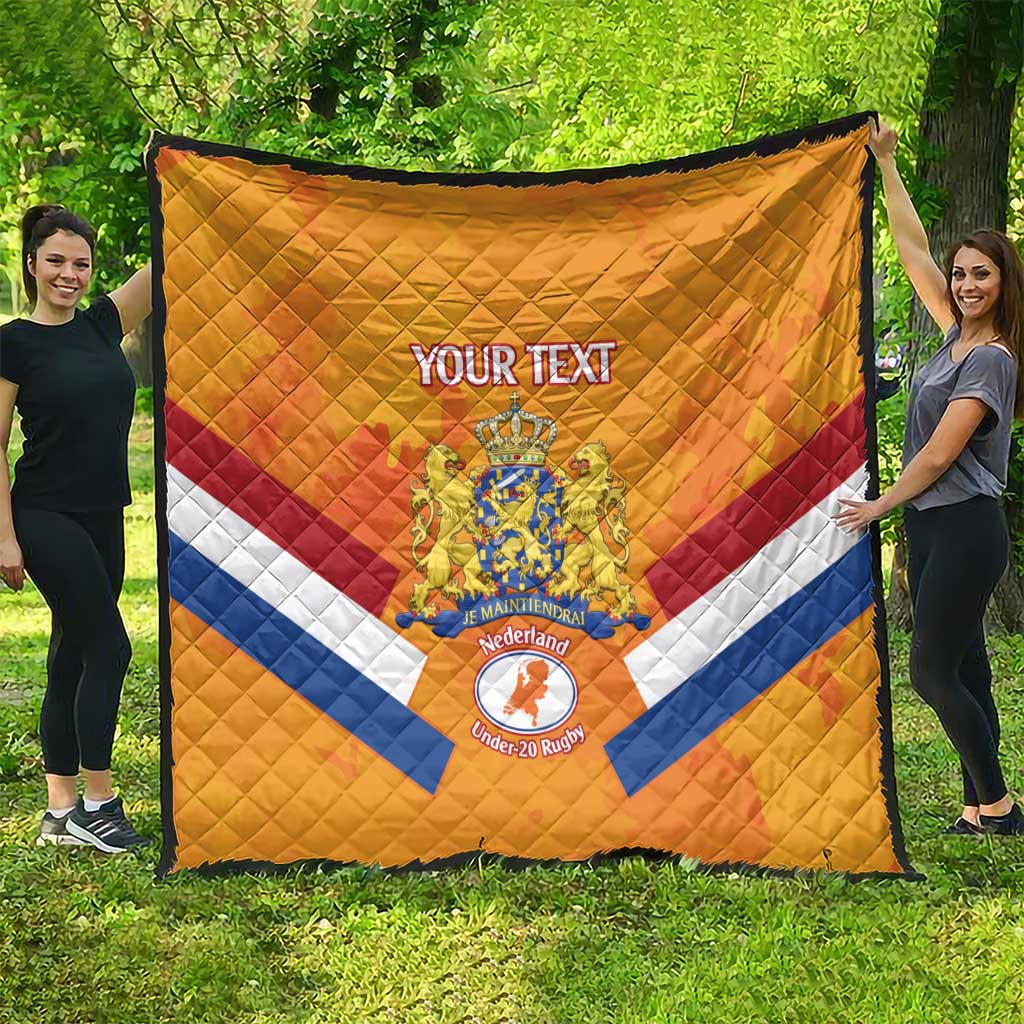 Custom Netherlands Rugby Quilt 2024 Go Champions Nederland - Wonder Print Shop
