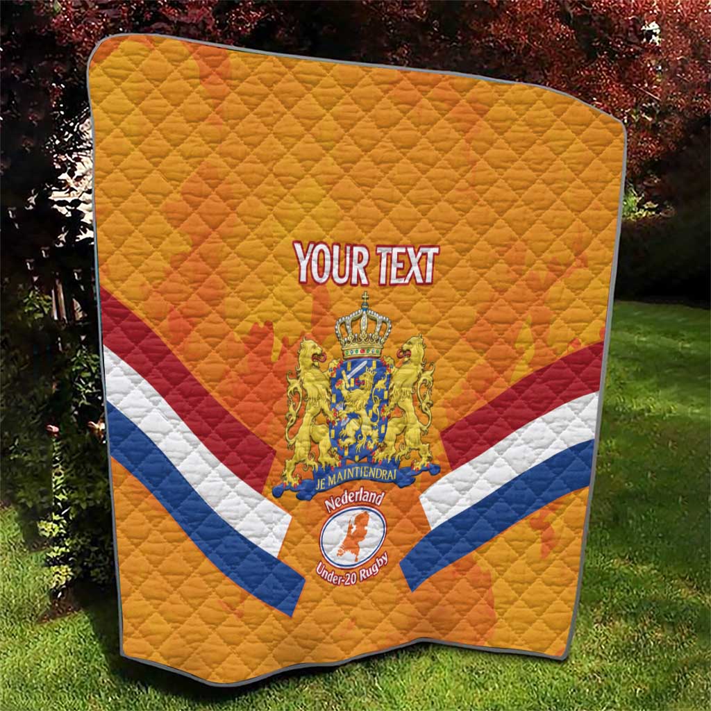 Custom Netherlands Rugby Quilt 2024 Go Champions Nederland - Wonder Print Shop