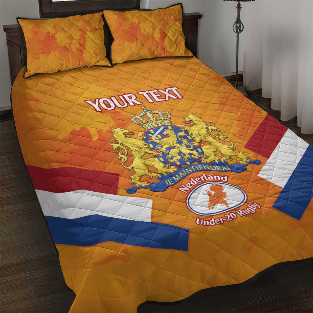 Custom Netherlands Rugby Quilt Bed Set 2024 Go Champions Nederland - Wonder Print Shop