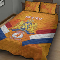 Custom Netherlands Rugby Quilt Bed Set 2024 Go Champions Nederland - Wonder Print Shop
