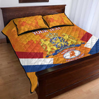 Custom Netherlands Rugby Quilt Bed Set 2024 Go Champions Nederland - Wonder Print Shop
