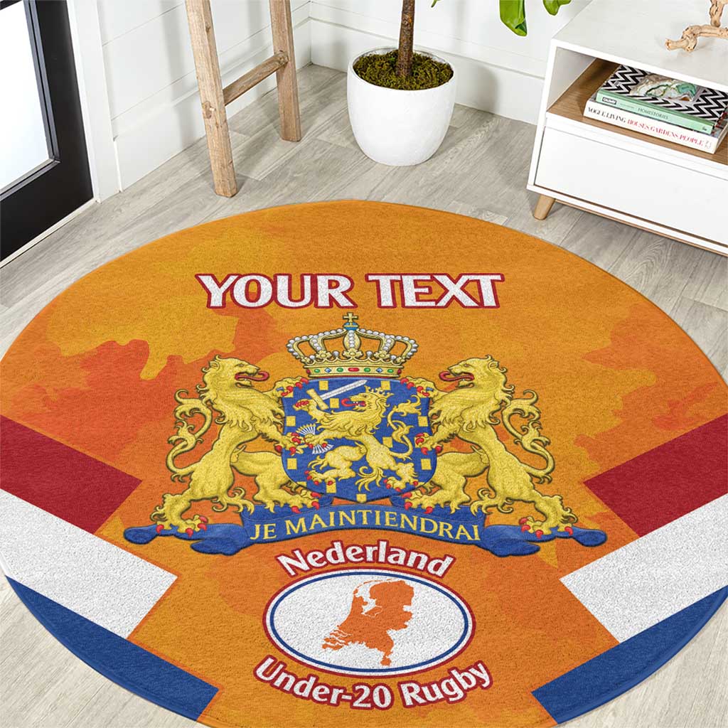 Custom Netherlands Rugby Round Carpet 2024 Go Champions Nederland