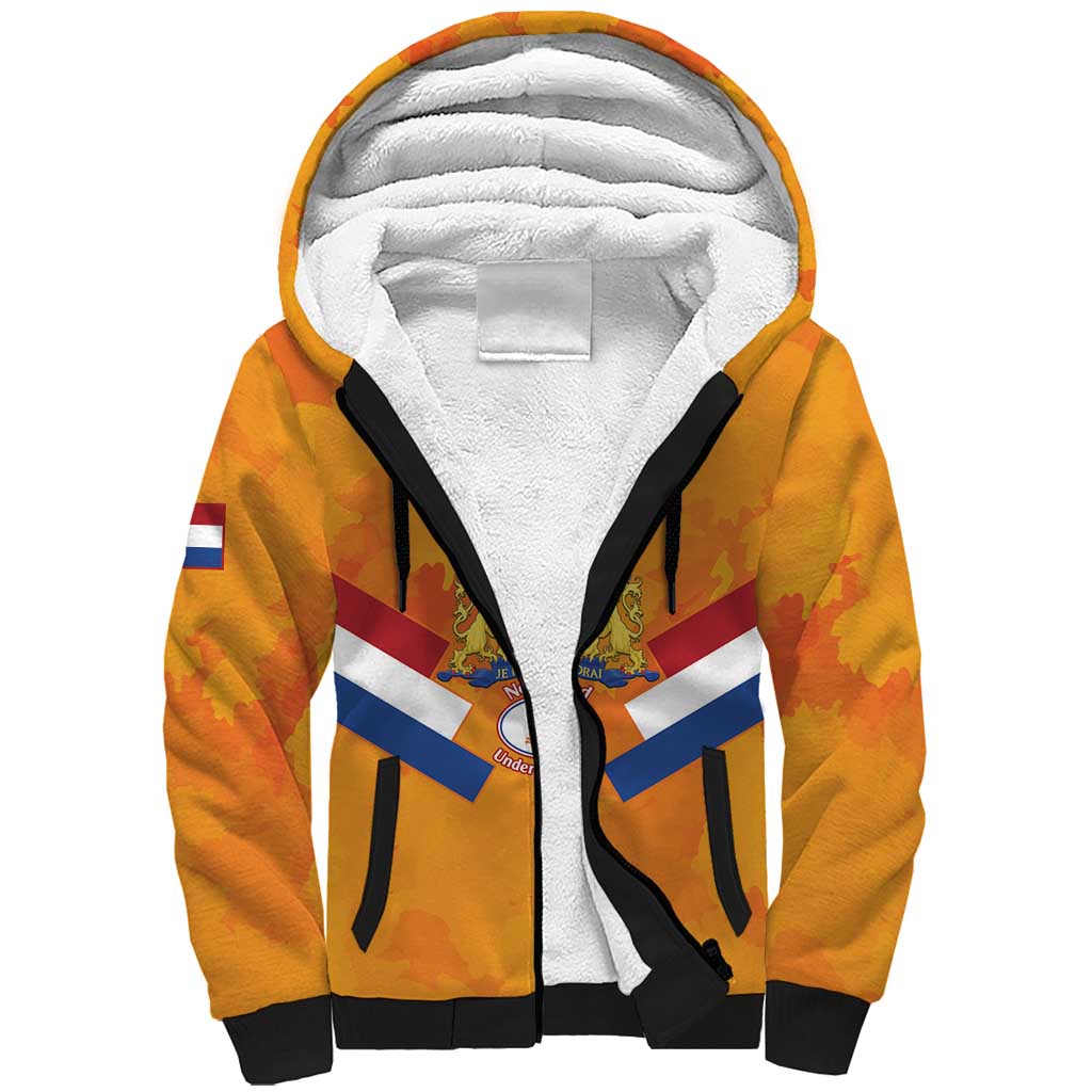 Custom Netherlands Rugby Sherpa Hoodie 2024 Go Champions Nederland - Wonder Print Shop