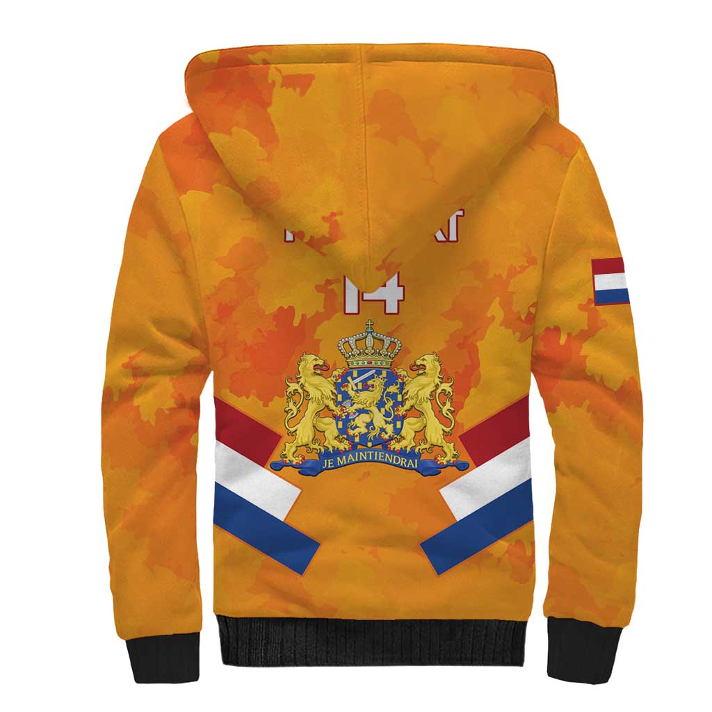 Custom Netherlands Rugby Sherpa Hoodie 2024 Go Champions Nederland - Wonder Print Shop