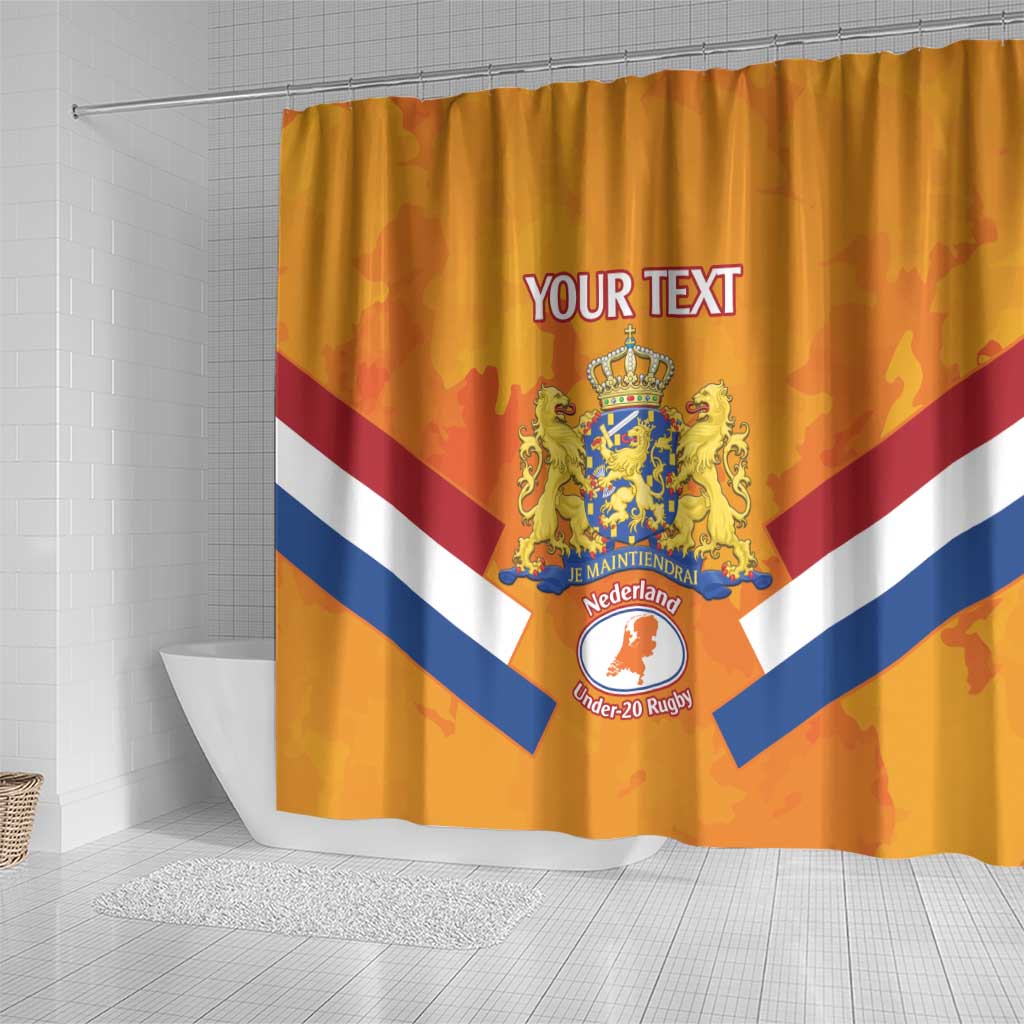 Custom Netherlands Rugby Shower Curtain 2024 Go Champions Nederland