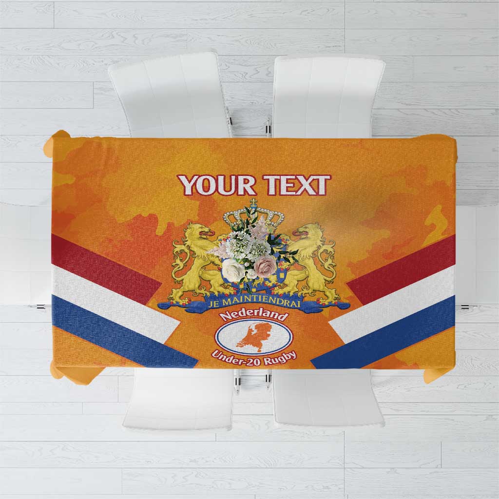 Custom Netherlands Rugby Tablecloth 2024 Go Champions Nederland - Wonder Print Shop