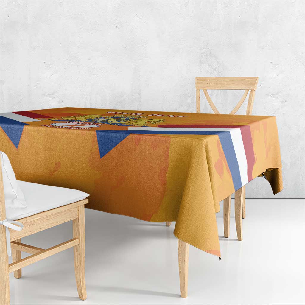 Custom Netherlands Rugby Tablecloth 2024 Go Champions Nederland - Wonder Print Shop