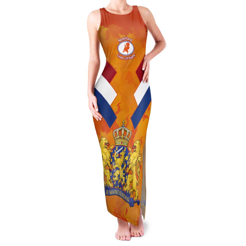 Custom Netherlands Rugby Tank Maxi Dress 2024 Go Champions Nederland - Wonder Print Shop