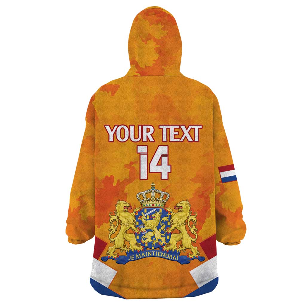 Custom Netherlands Rugby Wearable Blanket Hoodie 2024 Go Champions Nederland - Wonder Print Shop