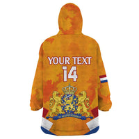 Custom Netherlands Rugby Wearable Blanket Hoodie 2024 Go Champions Nederland - Wonder Print Shop