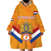 Custom Netherlands Rugby Wearable Blanket Hoodie 2024 Go Champions Nederland - Wonder Print Shop