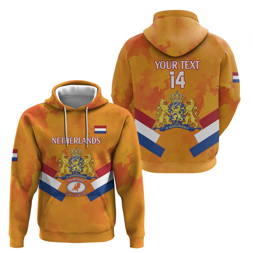 Custom Netherlands Rugby Zip Hoodie 2024 Go Champions Nederland - Wonder Print Shop