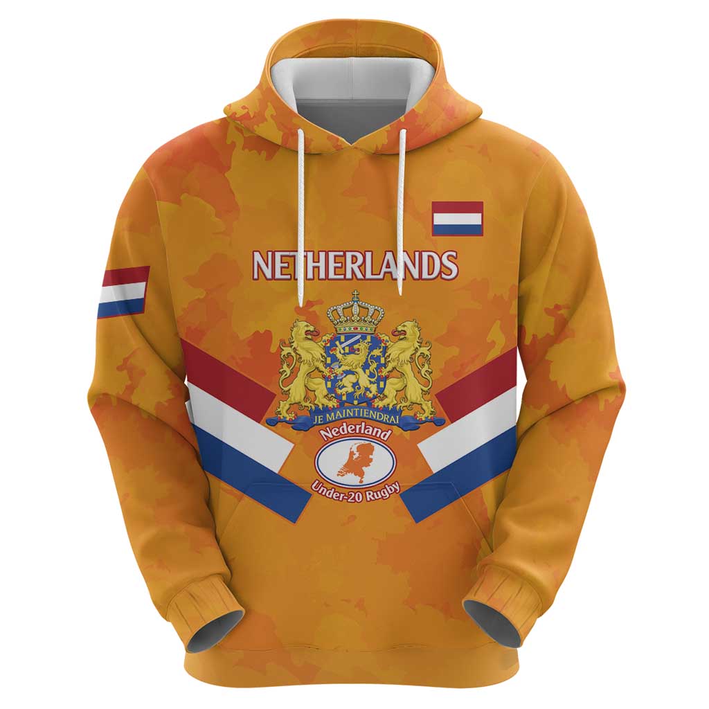 Custom Netherlands Rugby Zip Hoodie 2024 Go Champions Nederland - Wonder Print Shop