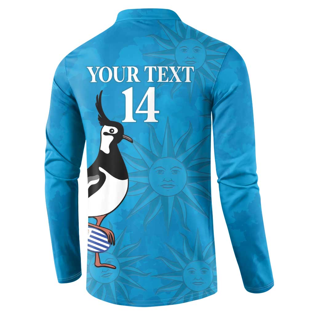 Custom Uruguay Rugby Button Sweatshirt 2024 Go Champions Southern Lapwing - Wonder Print Shop