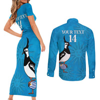 Custom Uruguay Rugby Couples Matching Short Sleeve Bodycon Dress and Long Sleeve Button Shirt 2024 Go Champions Southern Lapwing - Wonder Print Shop