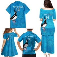 Custom Uruguay Rugby Family Matching Puletasi and Hawaiian Shirt 2024 Go Champions Southern Lapwing - Wonder Print Shop