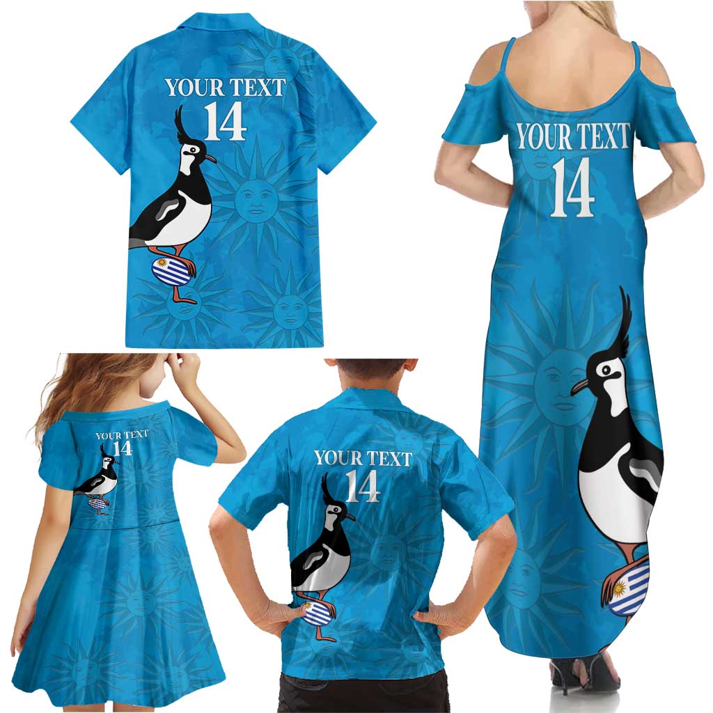 Custom Uruguay Rugby Family Matching Summer Maxi Dress and Hawaiian Shirt 2024 Go Champions Southern Lapwing - Wonder Print Shop