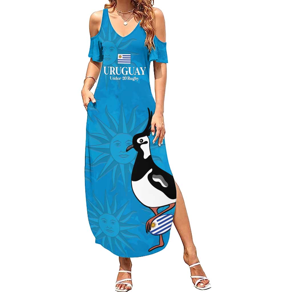 Custom Uruguay Rugby Family Matching Summer Maxi Dress and Hawaiian Shirt 2024 Go Champions Southern Lapwing - Wonder Print Shop