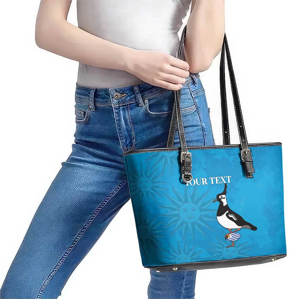 Custom Uruguay Rugby Leather Tote Bag 2024 Go Champions Southern Lapwing - Wonder Print Shop