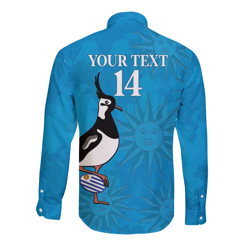 Custom Uruguay Rugby Long Sleeve Button Shirt 2024 Go Champions Southern Lapwing - Wonder Print Shop