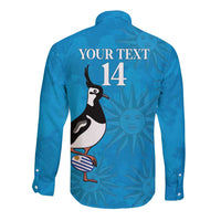 Custom Uruguay Rugby Long Sleeve Button Shirt 2024 Go Champions Southern Lapwing - Wonder Print Shop