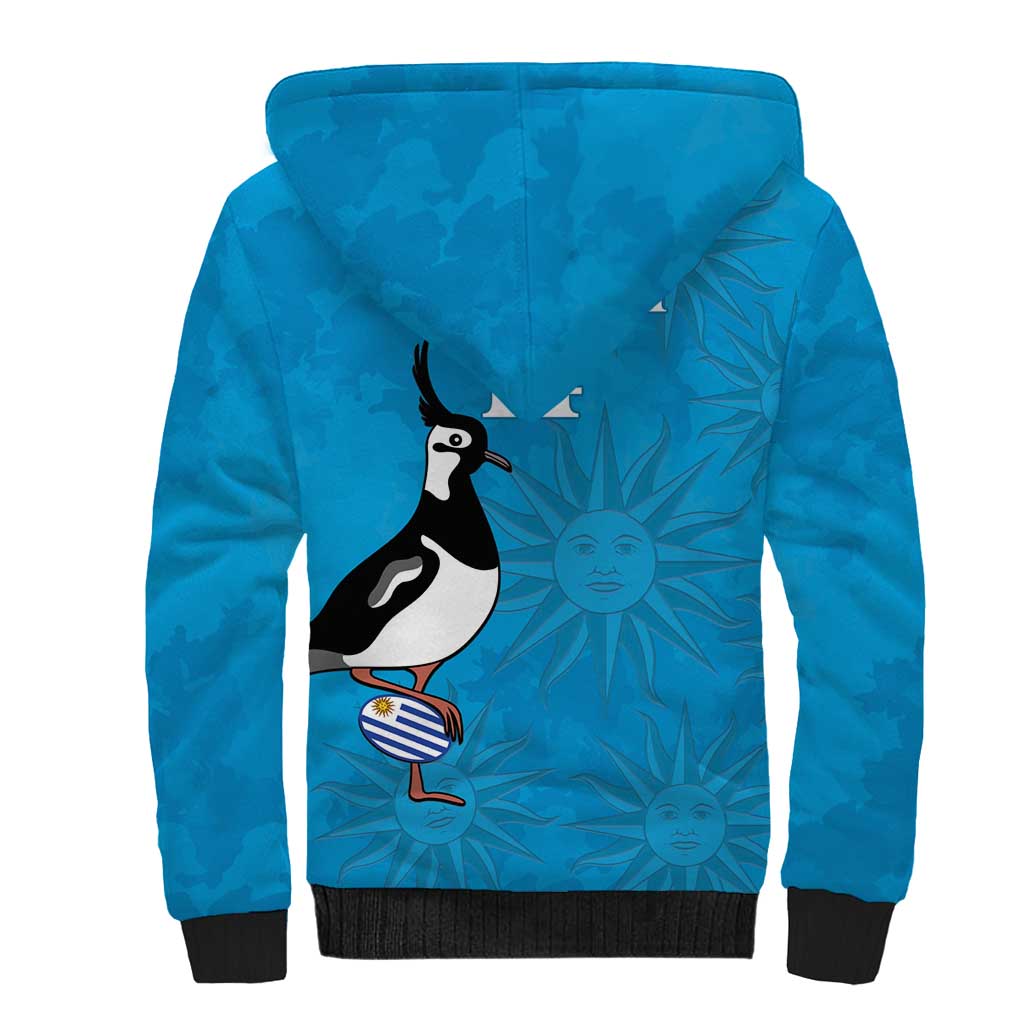 Custom Uruguay Rugby Sherpa Hoodie 2024 Go Champions Southern Lapwing - Wonder Print Shop